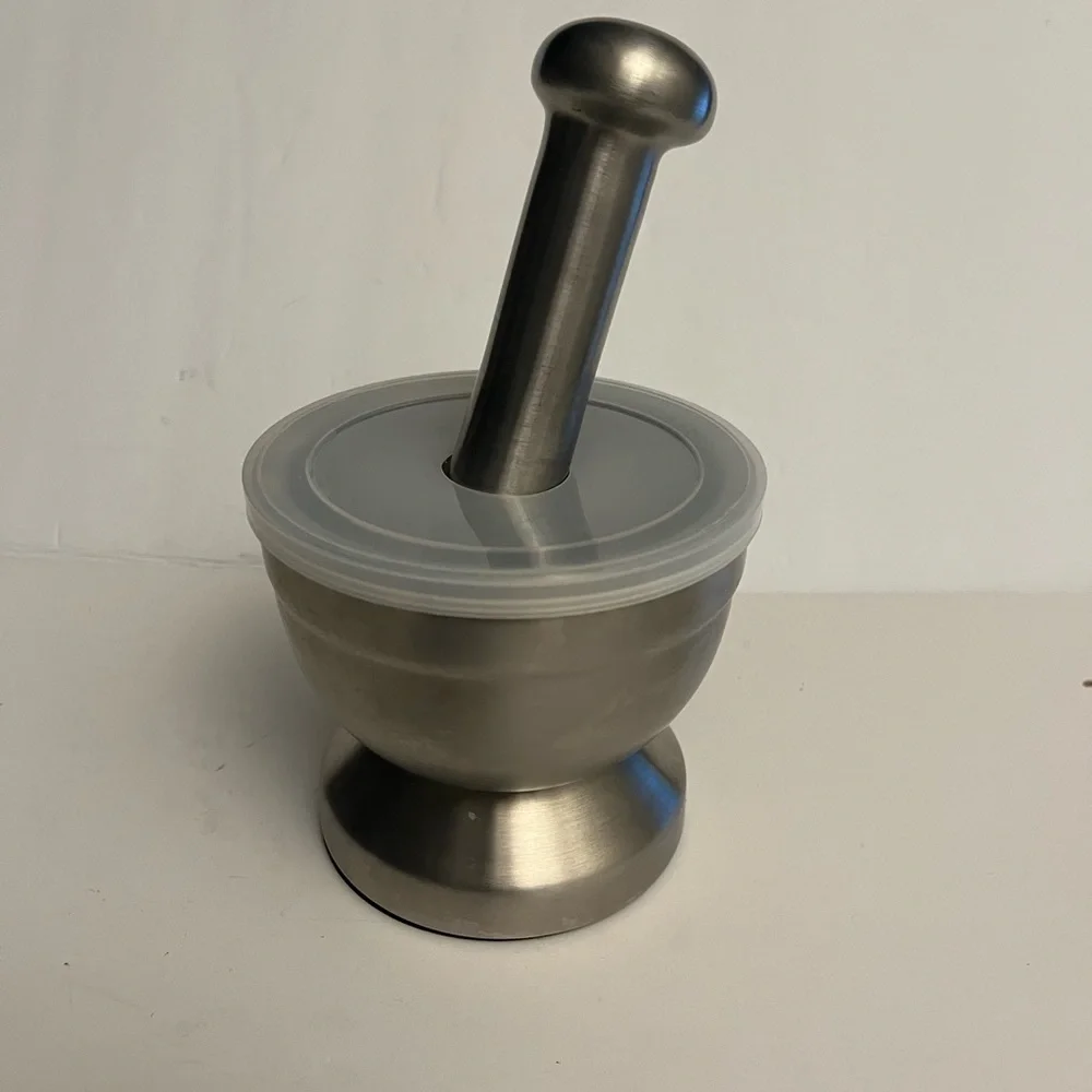 TERA MORTAR AND PESTLE Stainless Steel Food Grade 18/8 New
